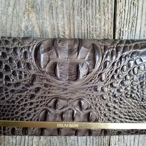BRAHMIN leather clutch bag